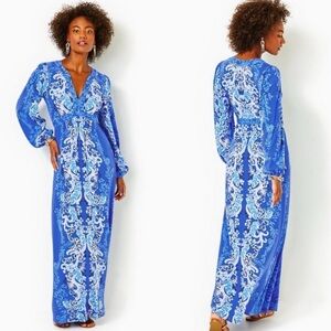 Lilly Pulitzer Wexlee Blue and White Floral Dress 14